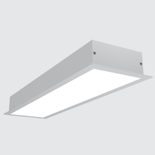 Recessed LED Aluminium Profile Light 24W 120x35mm with PMMA Diffuser, 2835 SMD LED Strip, 36V DC Linear Lighting