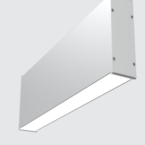 Suspended LED Aluminium Profile Light 24W Up Down 25x75mm with PMMA Diffuser, 2835 SMD LED Strip, 36V DC Linear Lighting