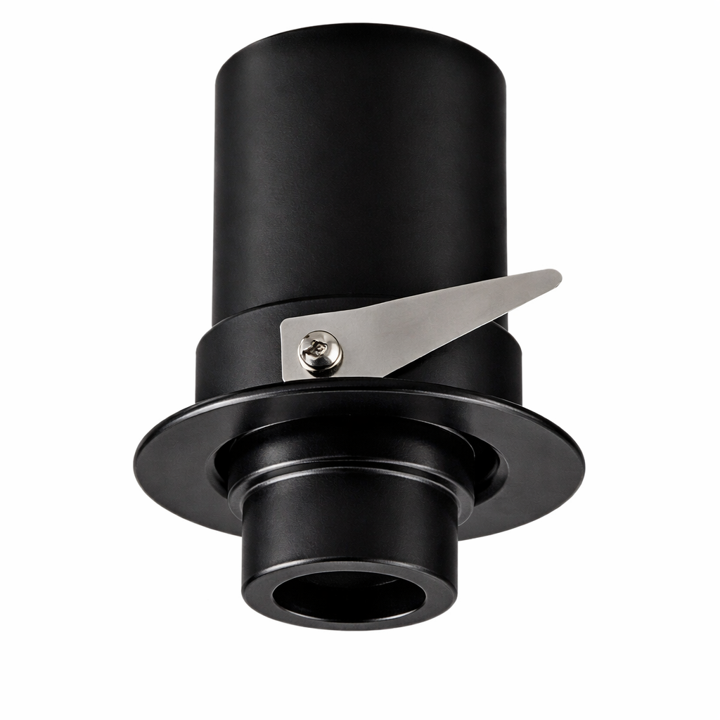 3W Round LED Spotlight 4K Cool White Osram CRI 90 Aluminium Black Light