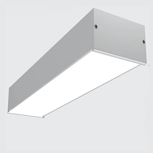 Surface LED Aluminium Profile Light 24W 75x75x35mm with PMMA Diffuser, 2835 SMD LED Strip, 36V DC Linear Lighting