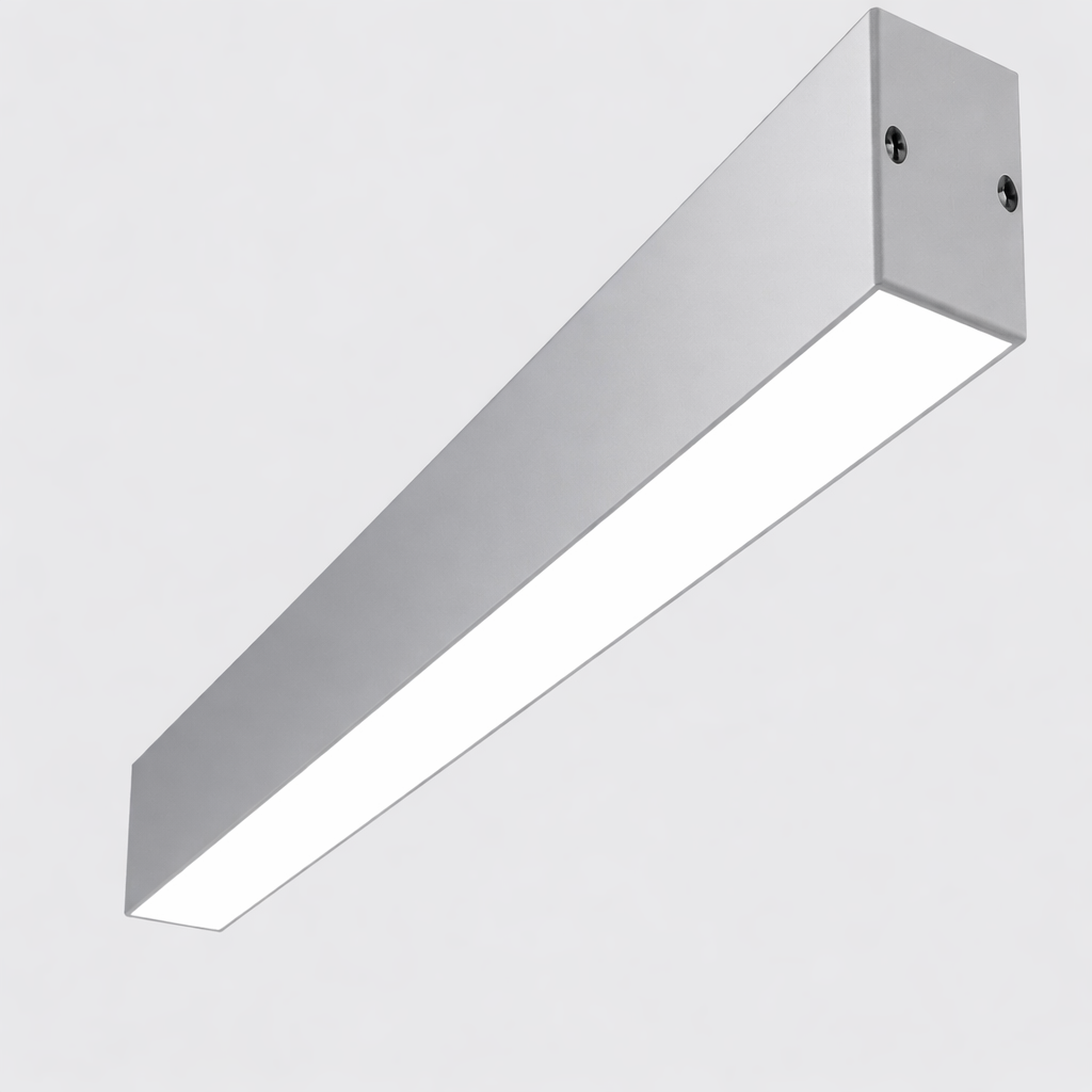 Recessed Concealed LED Aluminium Profile Light 15W 25x50mm with PMMA Diffuser, 2835 SMD LED Strip, External 36V DC Driver Linear Lighting