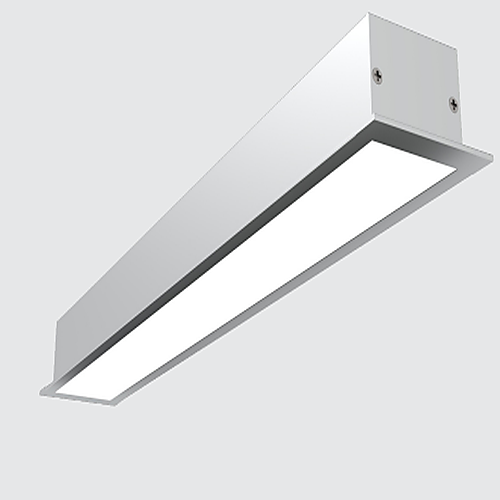 Recessed LED Aluminium Profile Light 24W 45x30mm with PMMA Diffuser, 2835 SMD LED Strip, 36V DC Linear Lighting
