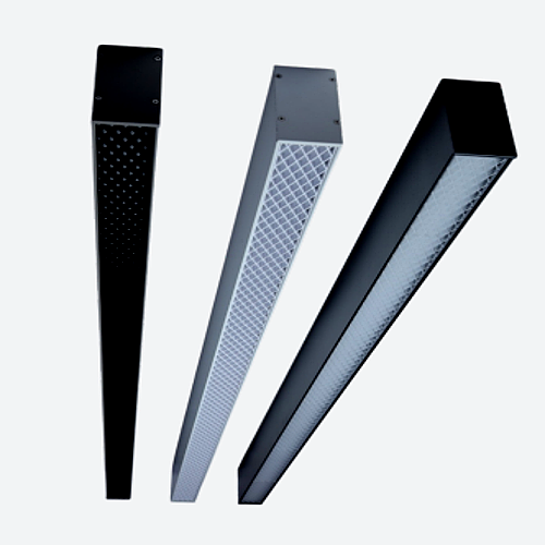 Suspended LED Aluminium Profile Light 36W 44x75mm with PMMA Diffuser, 2835 SMD LED Strip, 36V DC Linear Lighting