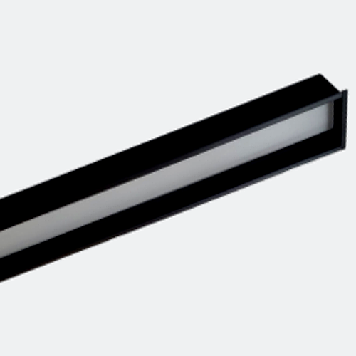 Recessed LED Aluminium Profile Light 24W 58x50mm with PMMA Diffuser, 2835 SMD LED Strip, 36V DC Linear Lighting 120 lm/W