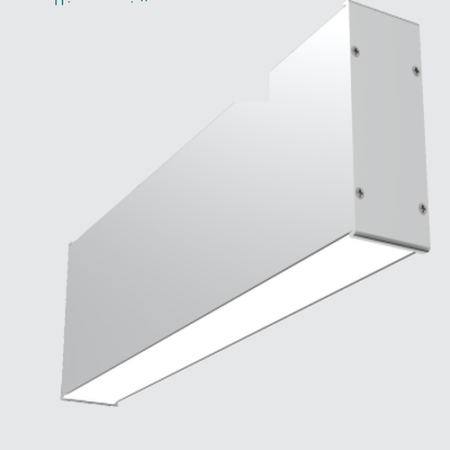 Suspended LED Aluminium Profile Light 24W 35x100mm with PMMA Diffuser, 2835 SMD LED Strip, 36V DC Linear Lighting 110 lm/W